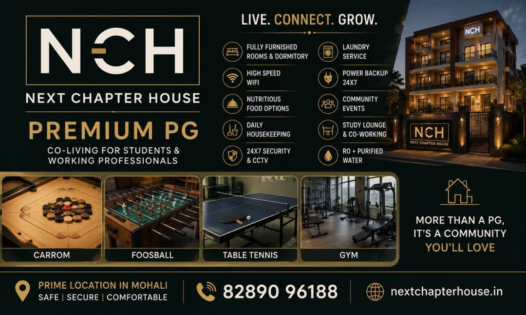 Next Chapter House — Premium Co-living in Mohali